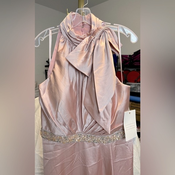 Mac Duggal 49578 Pleated Halter Neckline Evening Gown - Picture 6 of 14